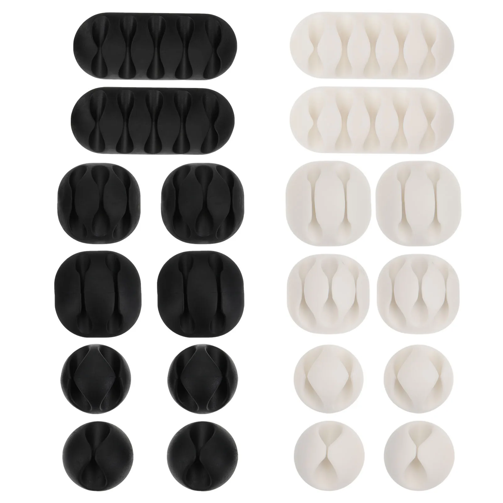 20 قطعة مشابك كابلات ذاتية اللصق منظم الحبل إدارة الأسلاك الفعالة لأسلاك الطاقة شواحن USB سماعات الرأس