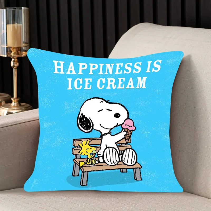 

Pillow Cover Snoopy Birthday Wedding Gifts 40x40 Cushions Covers Dakimakura Throw Pillows iving room Pillowcase Home Decor