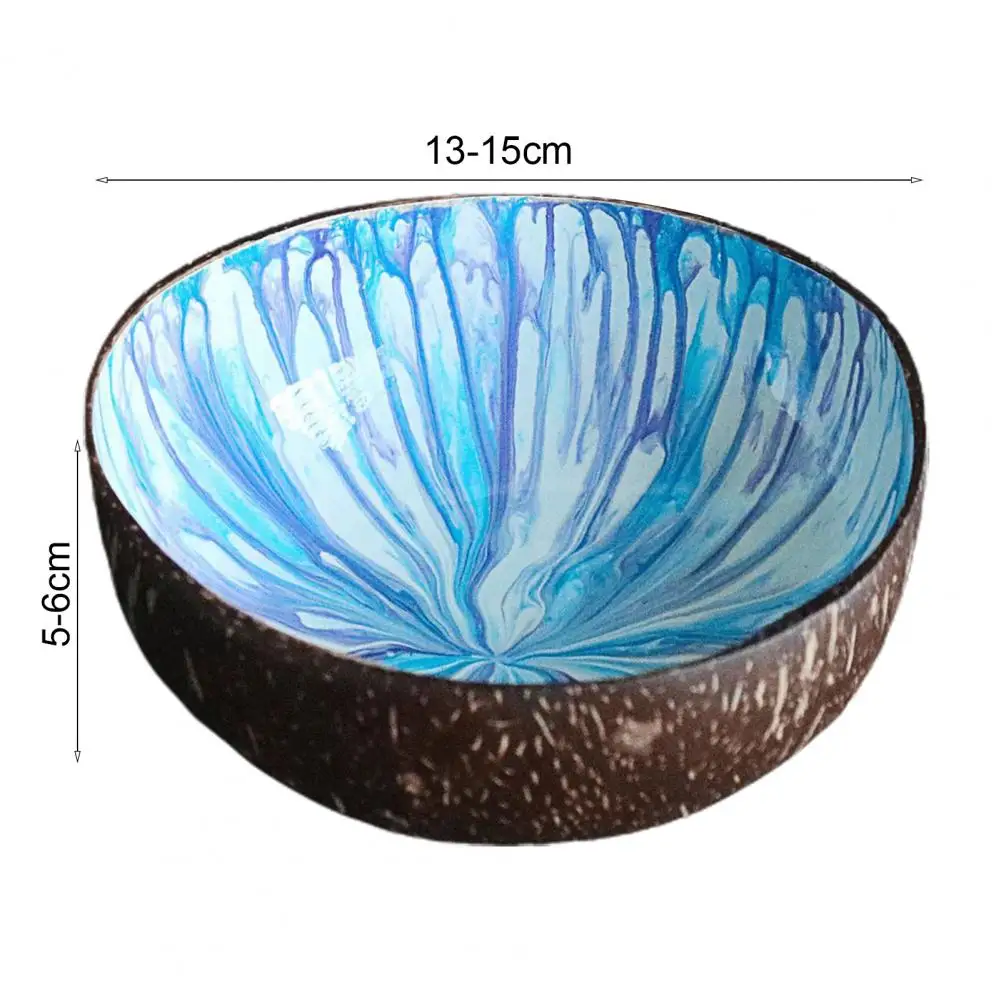 Excellent  Food Container 7 Styles Vintage Painted Storage Bowls Textured Coconut Shell Coconut Shell Bowls for Kids