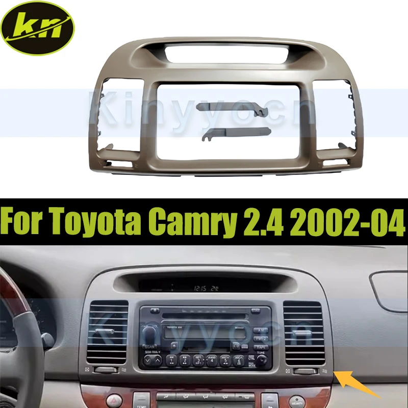 

Car CD Radio Frame Fascia Panel Trim For Toyota Camry 2.4 2002-2004 Navigation Panel Frame