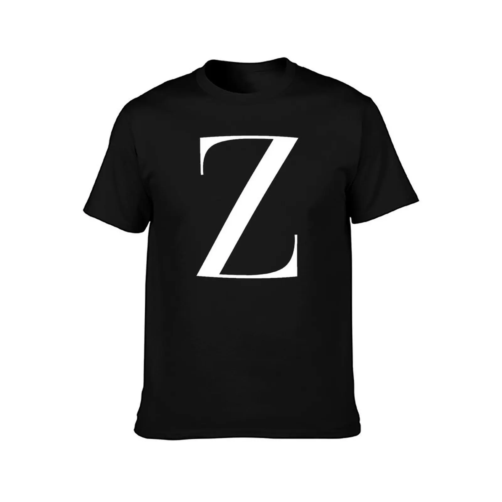 Letter Z initial design in small and capital letter T-Shirt Simple Casual Short Sleeve Cotton T-Shirt