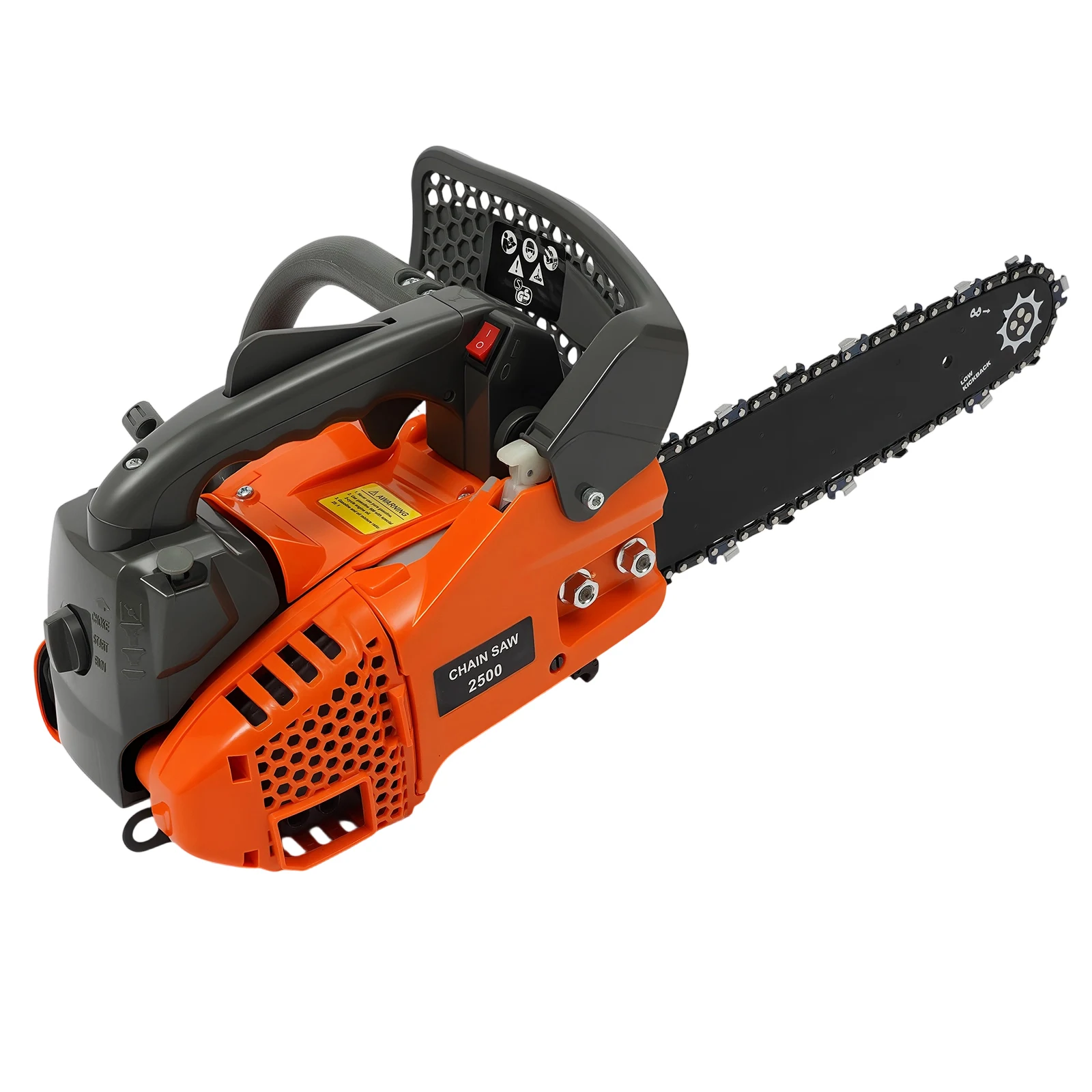 

900W 25.4cc Top Handle Chainsaw, 9000rpm Gasoline Chainsaw, 2-Stroke Engine Chainsaw with Guide Plate Cover