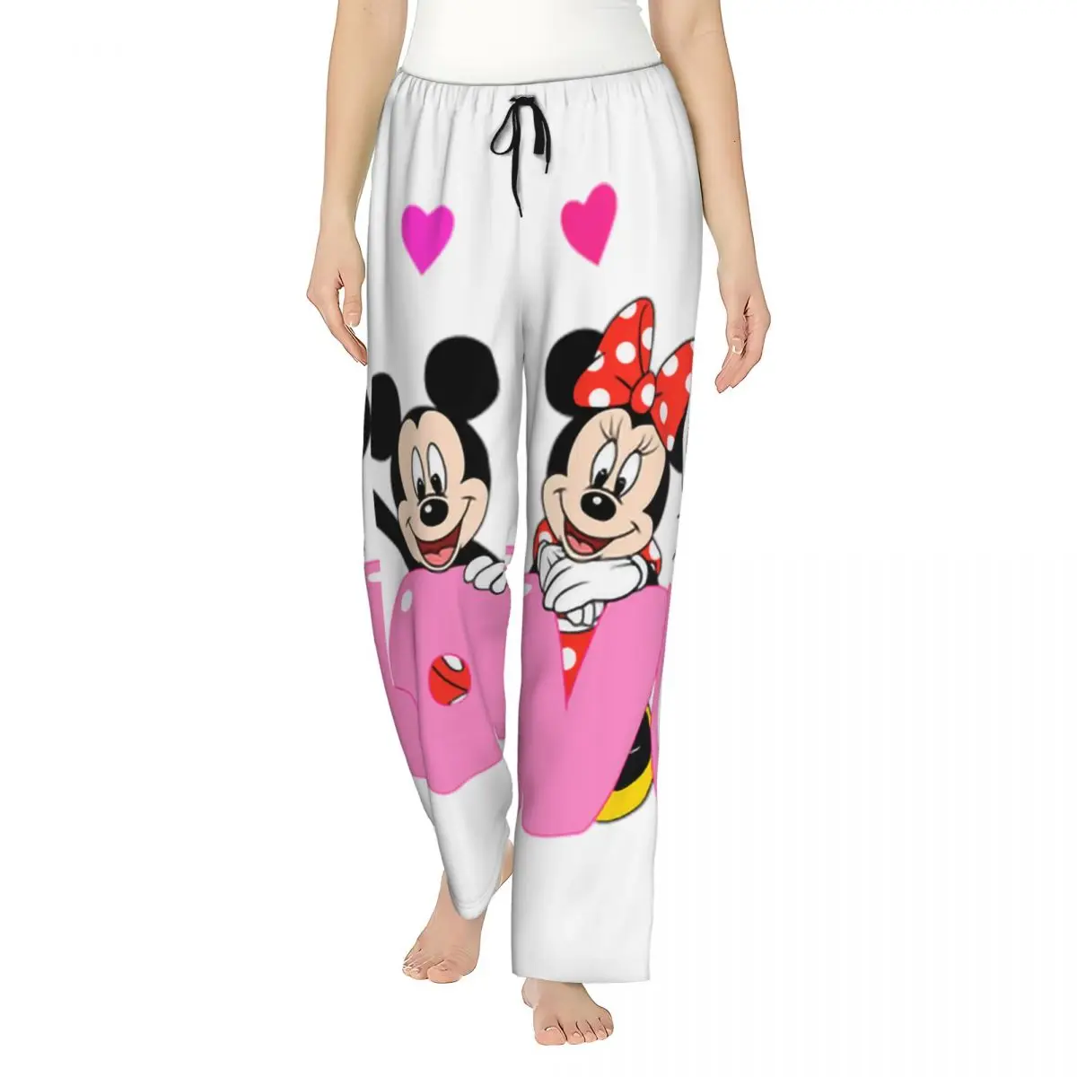 

Custom Cartoon Animation Minnie Mickey Mouse Pajama Pants Women Sleepwear Lounge Sleep Bottoms Stretch with Pockets
