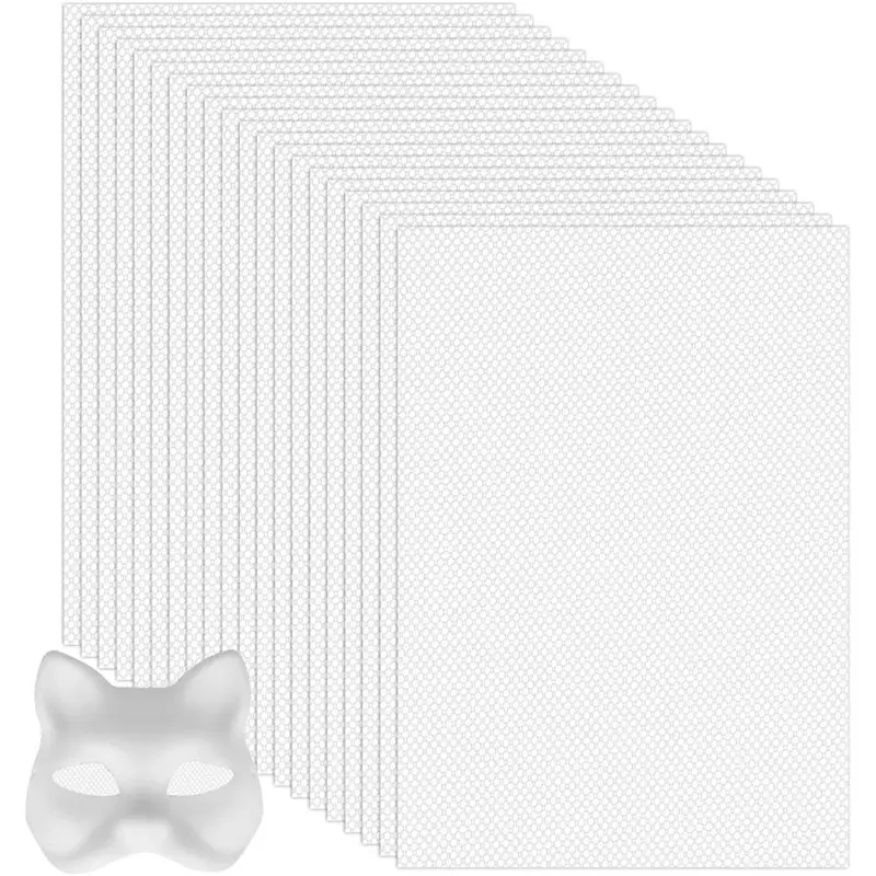 

【ПОСЛЕДНИЙ ШАНС】20 листов белой сетки для масок фурсюта, водонепроницаемая, из ПВХ, для печати, пустая, для косплея в стиле фурри