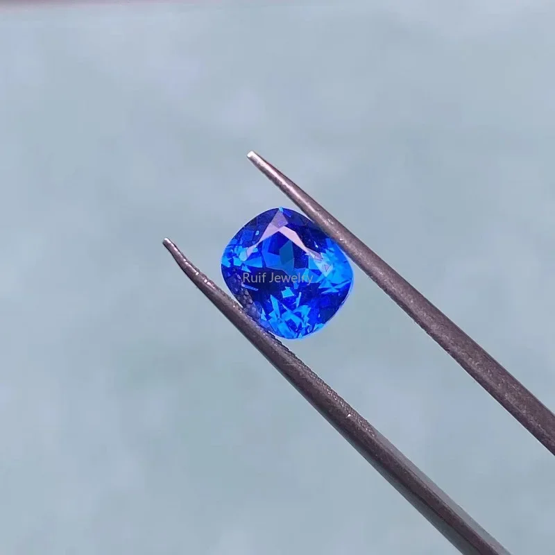 Ruif New Beautiful Blue Cushion Cut Lab Grown Cobalt Spinel Gemstone For Fine Jewelry DIY