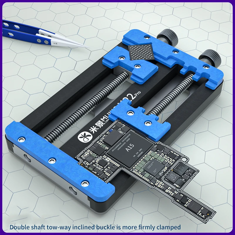 

Mijing K22 Pro Universal Phone Mainboard Maintenance CPU NAND Fixture Glue Remove Welding Repair Double Bearing Clamp