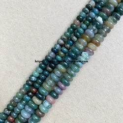 Natural Stone Smooth Rondelle Indian Agate 7