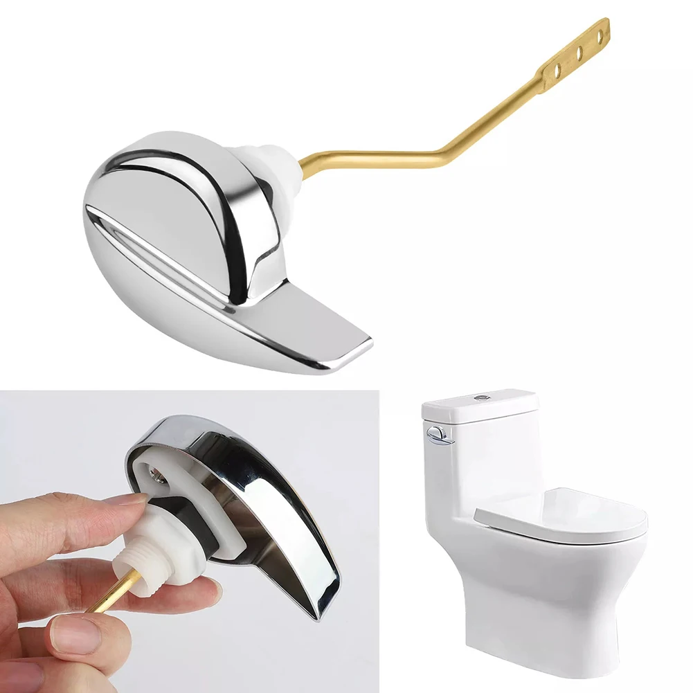 

Adjustable Side Front Mount Toilet Tank Flush Handle Chrome Finish Fits For TOTO Models With Square Mounting Holes
