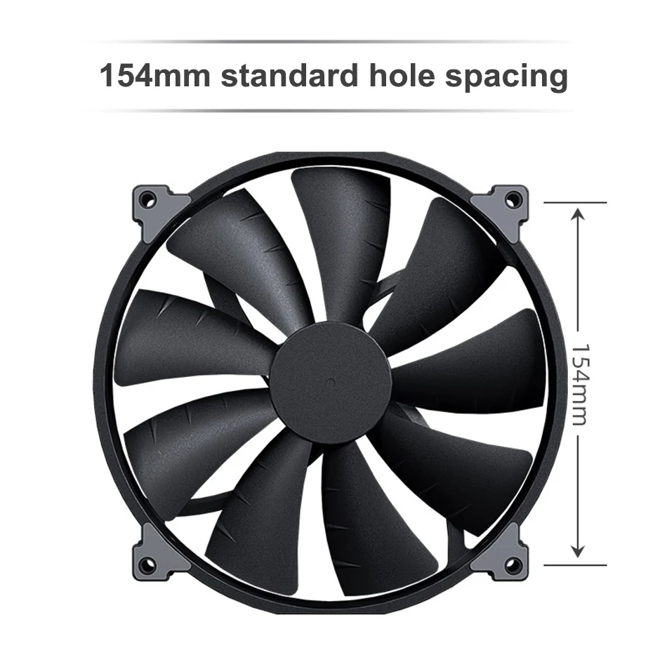 PHANTEKS-F200SP Ventilador da caixa do computador, alto volume de ar, preto, PWM, refrigeração silenciosa, rolamentos hidráulicos FDB, 200mm, 4Pin