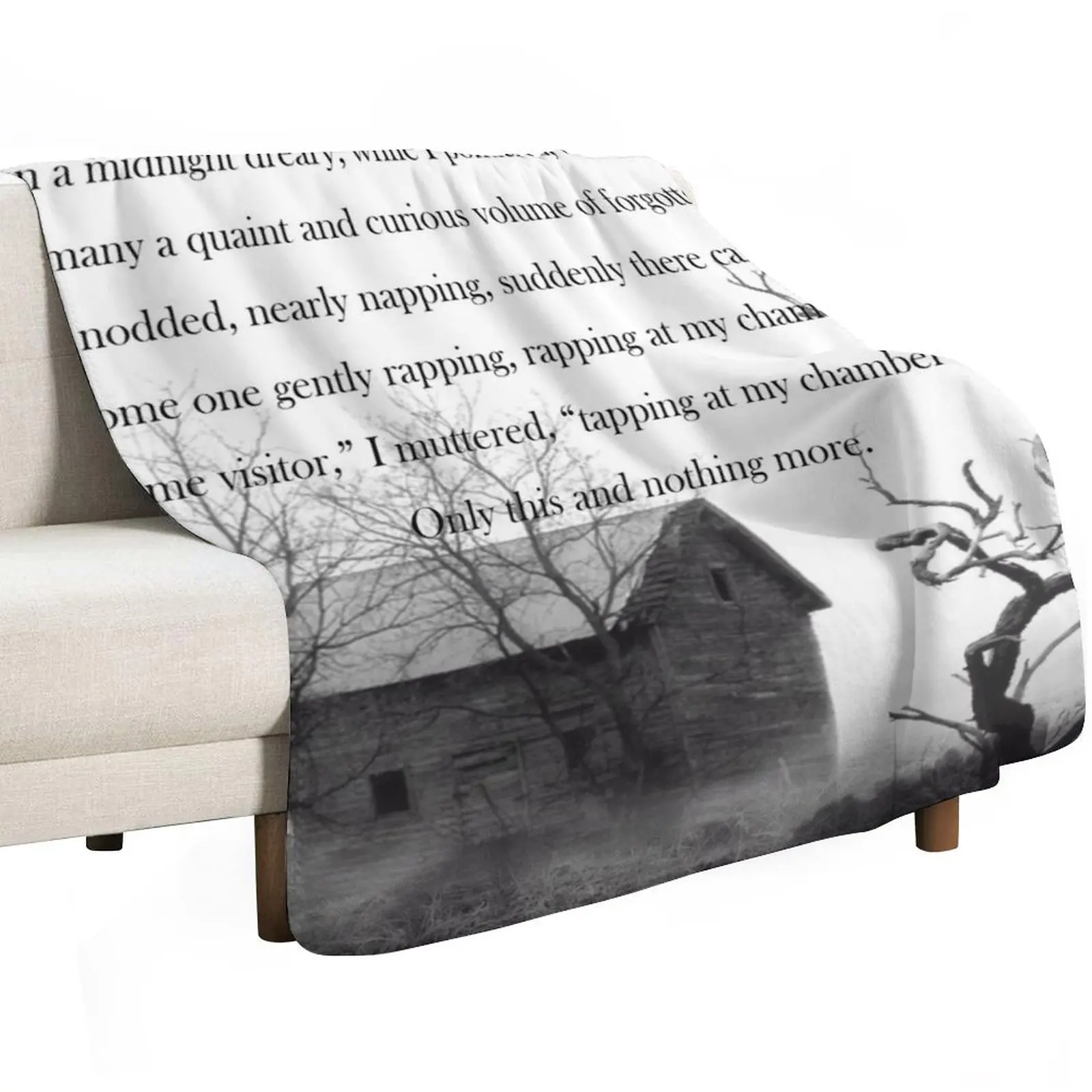 Edgar Allan Poe The Raven Throw Blanket Bed Fashionable Stuffeds Decorative Sofas Quilt Giant Sofa Tourist Blankets