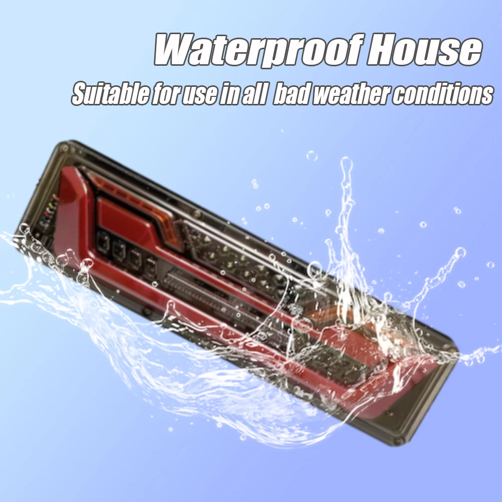 زوج 46 سنتيمتر 24 فولت LED الخلفية الذيل مقطورة أضواء مؤشر إشارة ديناميكية الفرامل وقف عكس مصباح الذيل ضوء لشاحنة مقطورة عربات #6