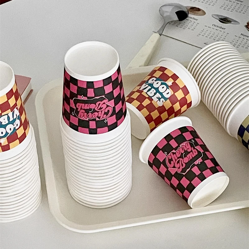 Custom Printing High Quality Paper Cup For Ice,Hot Drinks,Coffee,Milk Tea,Birthday,Wedding, Disposable Paper Cups