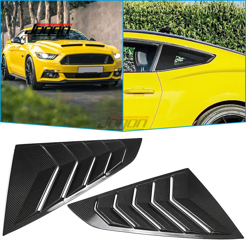 

2 шт., углеродное волокно, заднее окно автомобиля, стойка C, треугольная панель, накладка, аксессуары для Ford Mustang S650 GT EcoBoost 2024 2025