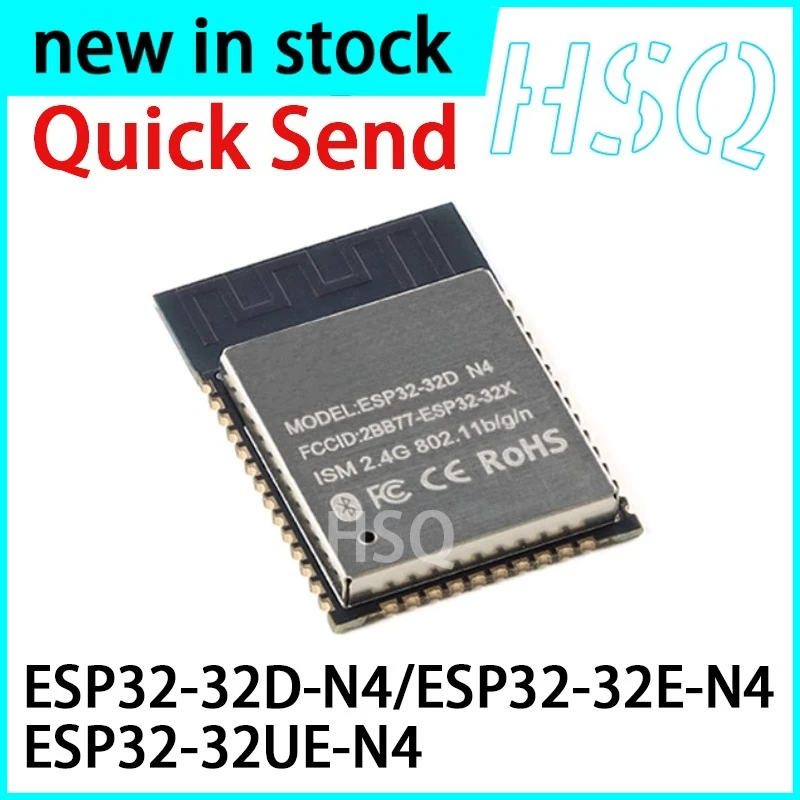 1PCS New ESP32-32D/32E/32URA-N4 Wi Fi+Bluetooth Module ESP32-D0WDV3 32-bit MCU Module