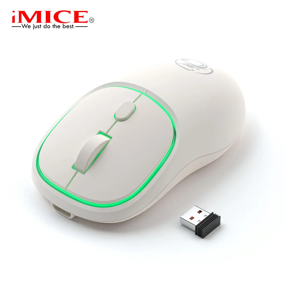 Imice Rechargeable Ultra-Long Life Battery 2.4G Wireless Mute Mouse W-618/W-718