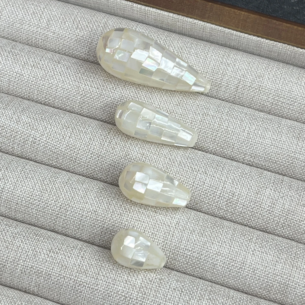 2 piezas/bolsa de Cuentas de Concha Natural de Nácar en Forma de Gota de Agua para la Fabricación de Joyas, Collares, Pulseras y Accesorios