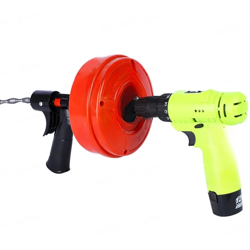 

5-10M Length Kitchen Toilet -Operated Blockage Hand Tool Pipe Dredger Drains Dredge Pipes Sewer Sink Cleaning Clogs