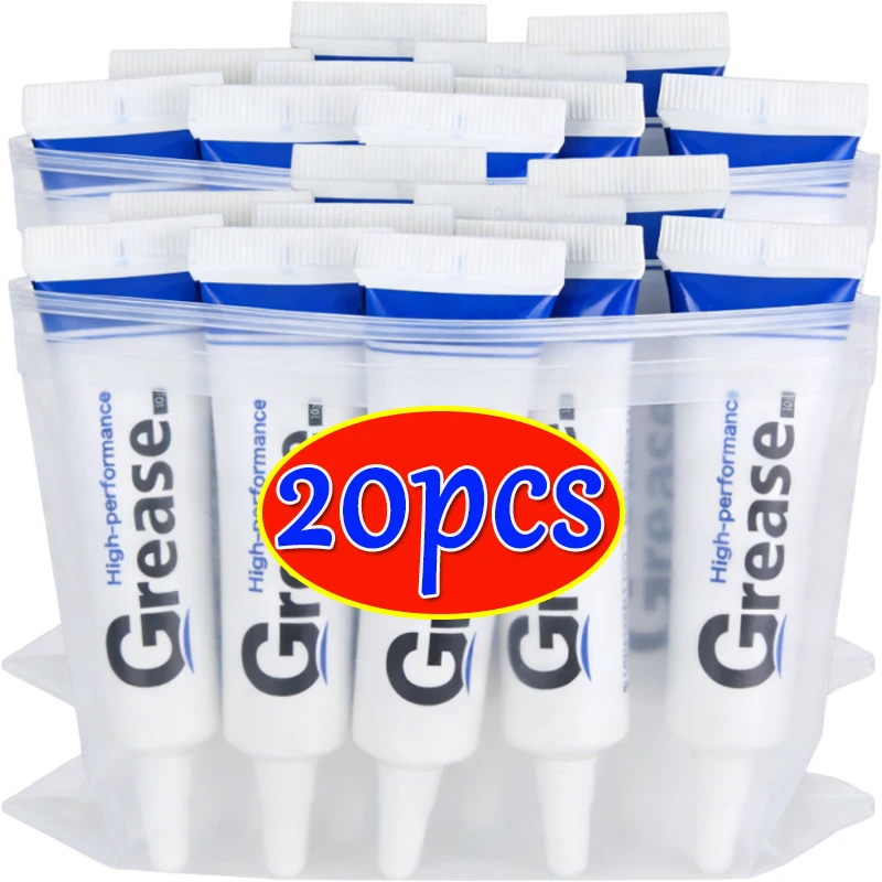 Lubricante Impermeable para Juntas Tóricas, Lubricante de Mantenimiento, Pegamento Blanco para Lubricación de Rodamientos de Goma y Metal, Grasa a Base de Litio de 10 ml
