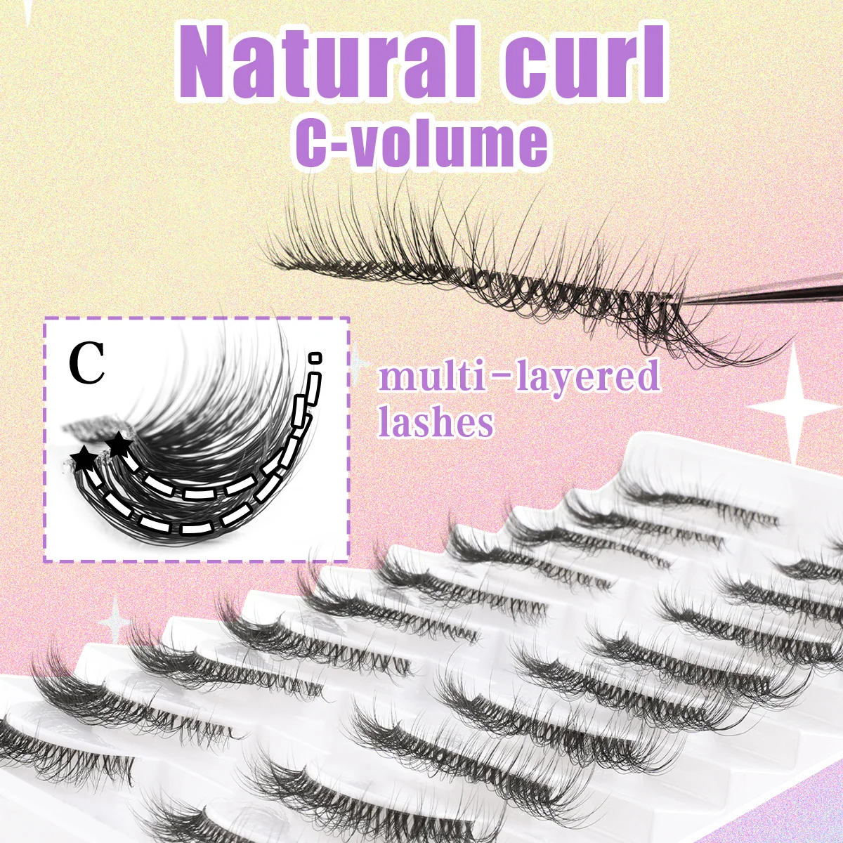 Cat Eye lashes 3/10 Pairs Fox Eyelashes Extension Natural Soft 3D Mink Lashes Fluffy Reusable Fake Eyelashes Makeup faux Cils