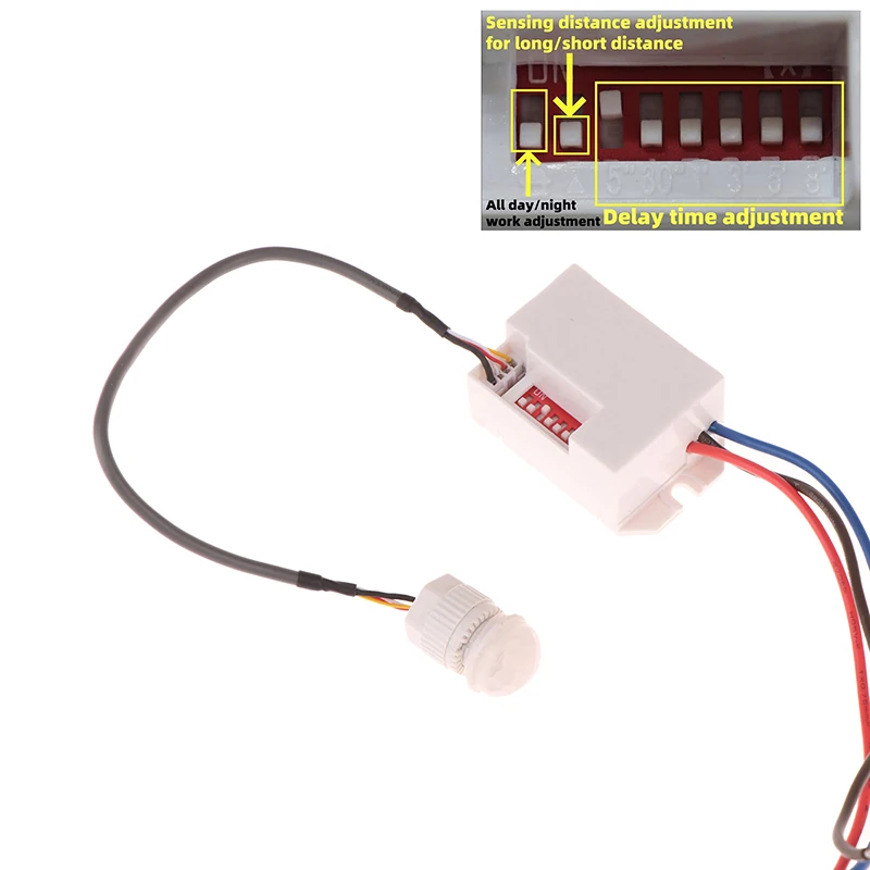 

Цельный детектор PIR-датчика 360 ° Мини-встраиваемый PIR-датчик присутствия на потолке, детектор света, переключатель света для домашнего отеля
