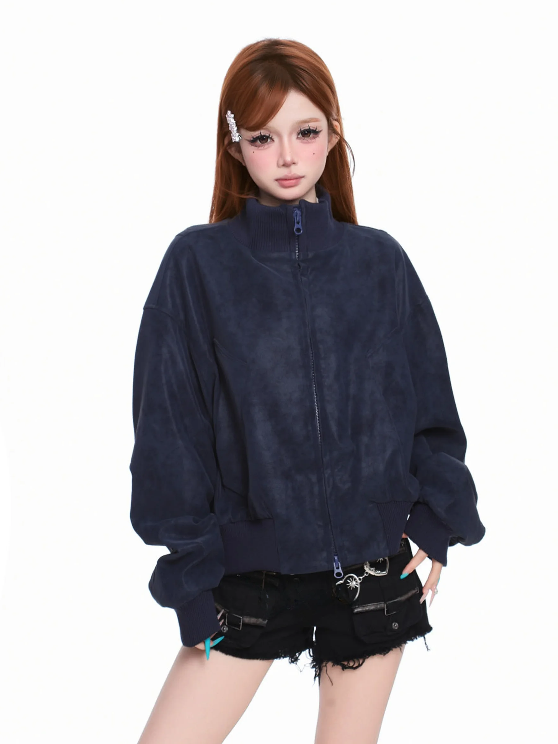 Basterds Amerikanische Retro Rosa PU-Lederjacke Damen Herbst Winter Wärme Design Paar-Baseballjacke Pendler-Stil