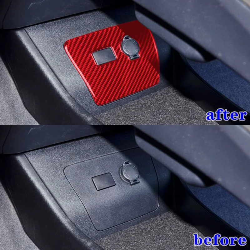 

For Toyota 12-15 Prius Interior Modifications Carbon Fiber Cigarette Lighter Panel Decorative Stickers