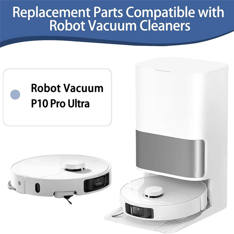 

【Lowest-Price!】MOVA P10 Pro Ultra Robot Vacuum Cleaner Compatible Replacement Kit Accessories Parts Main Brush Side Brush Dust B