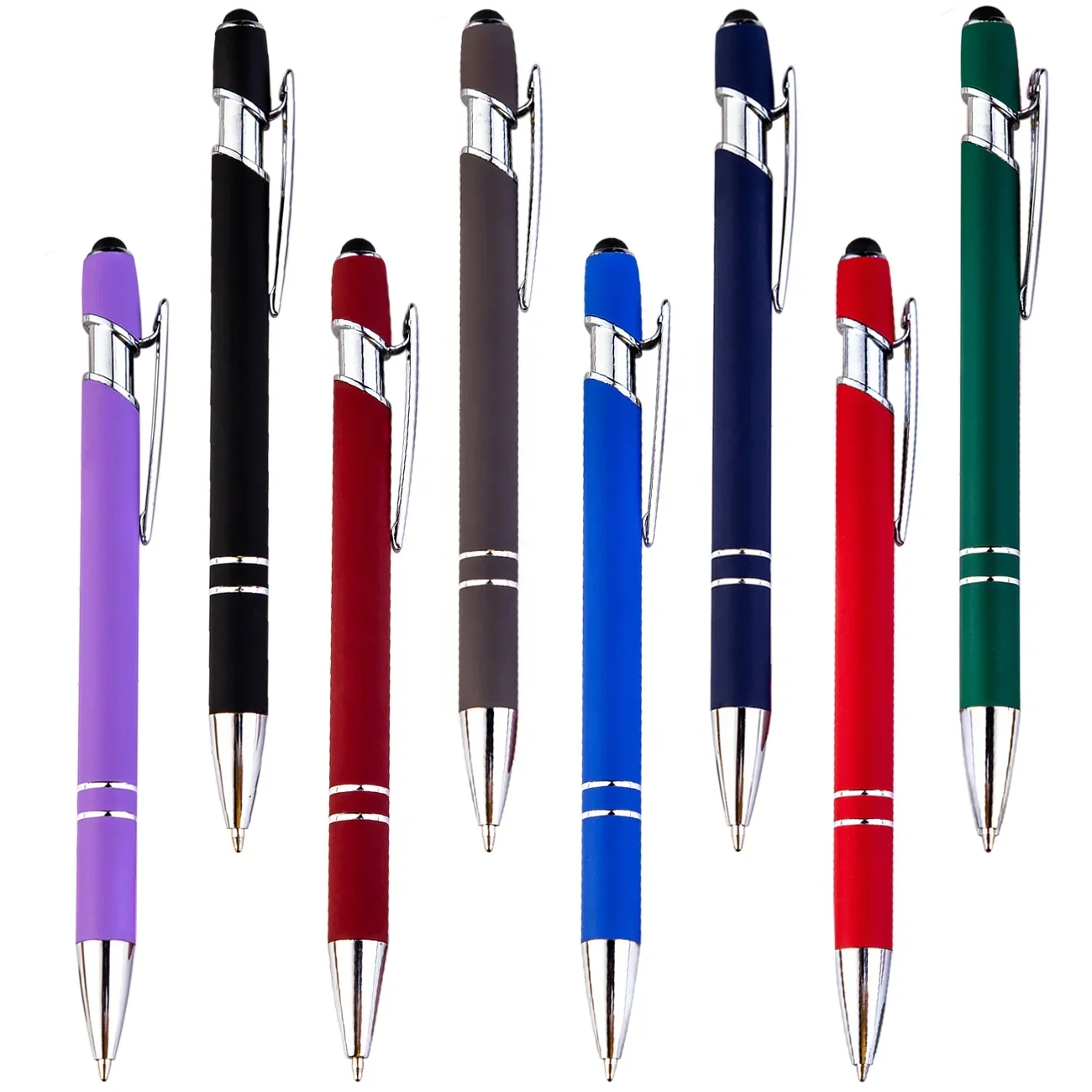 personalizado caneta de toque criativa stylus 22 cores escrita ballpen matte esferografica papelaria escritorio material escolar 50 pcs lote 01