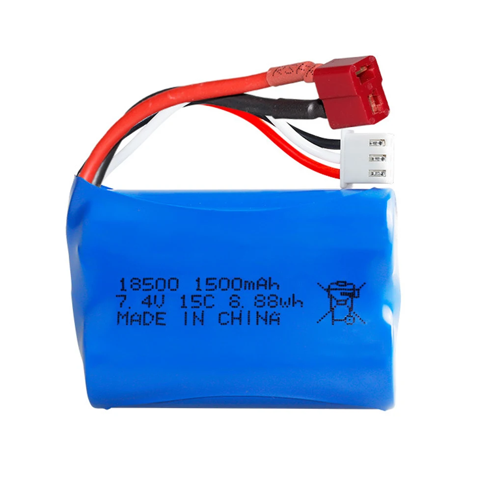 7.4v 1500mAh 18500 akumulator litowo-jonowy do 16889 HBX 16889A 16890 16890A SG1601 SG1602 1/16 zdalnie sterowana ciężarówka/części zamienne do