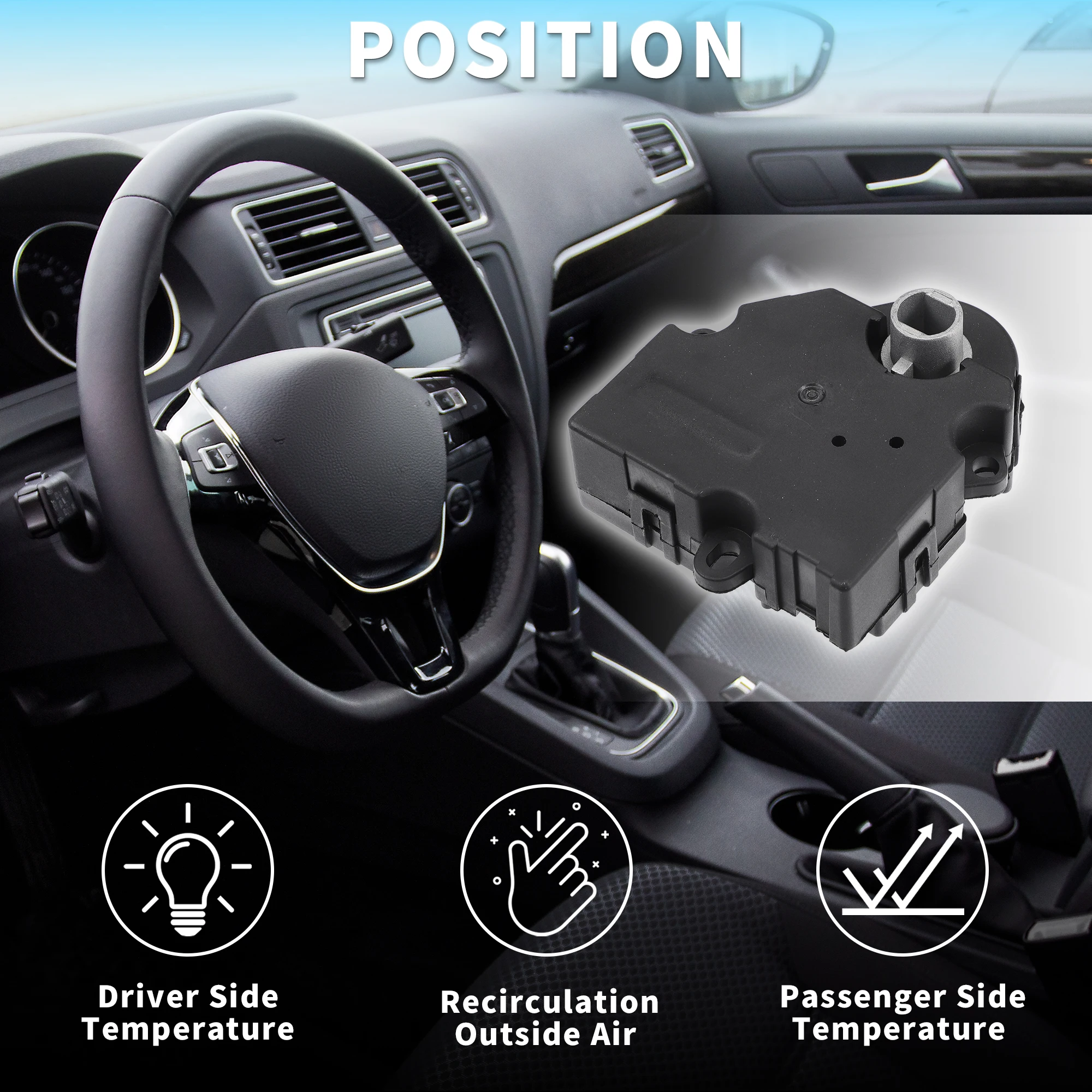 

UXCELL 2 шт. No 89023358 Привод двери смешивания нагревателя HVAC для Chevrolet Silverado 1500 07