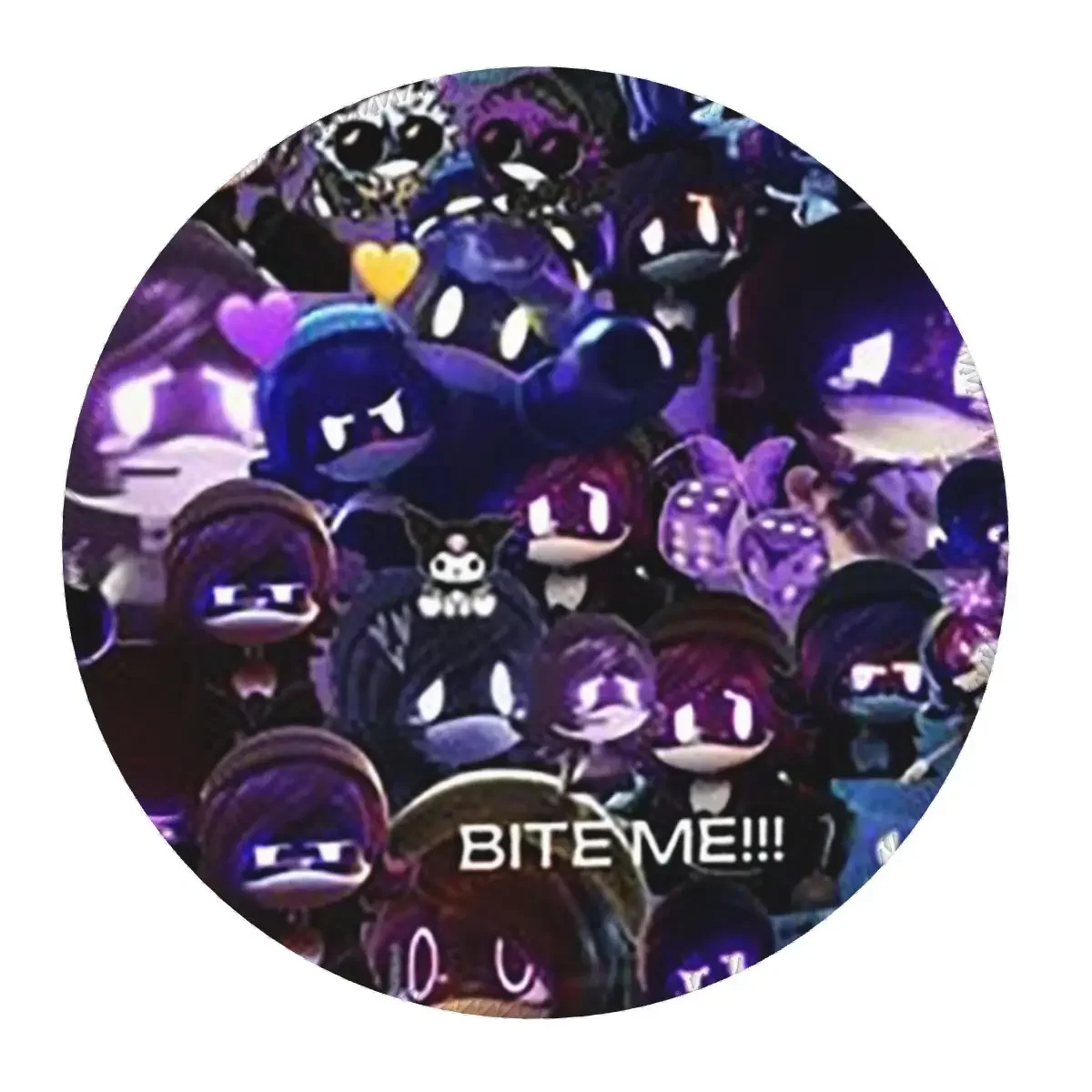 Murder Drones Uzi Collage Round Mouse Pad Computer Keyboard Mouse Mat Gaming Laptop Desk Mat Office Table Mats