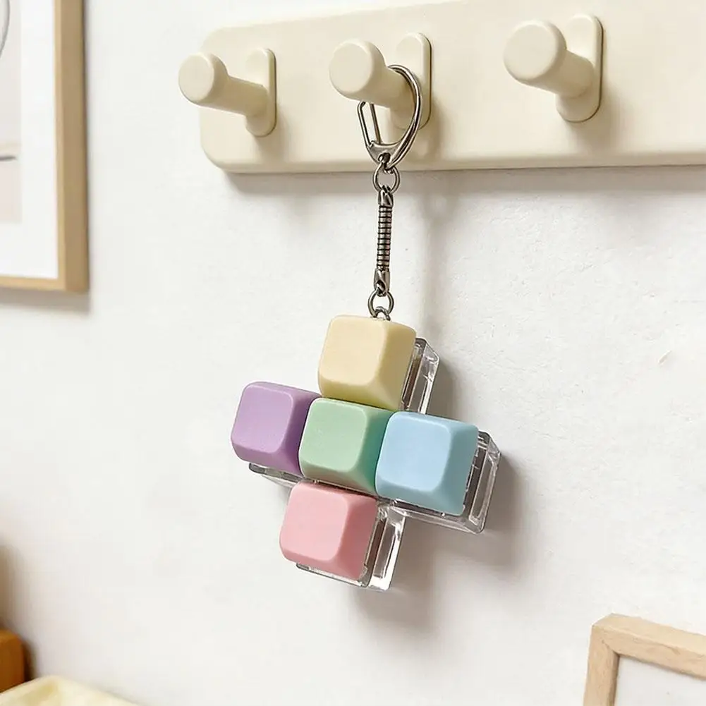 Механическая клавиатура-брелок с 1/4 кнопками для библиотеки, учебного зала, тихого перерыва, отвлечения от скуки, бесшумная игрушка-антистресс