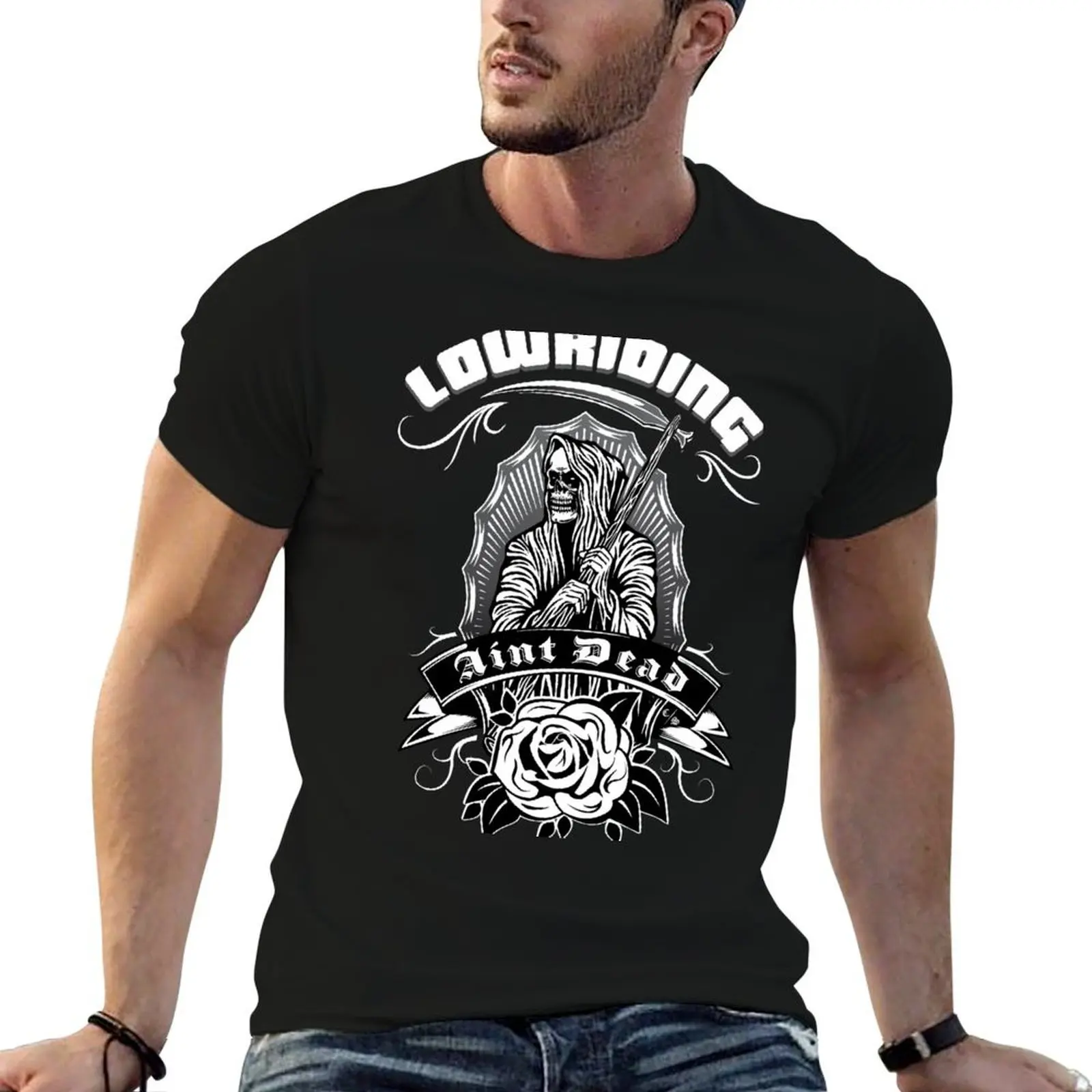 Lowriding Aint Dead T-Shirt t shirts for man cotton funny t shirts dark humor t shirts designer T-shirt