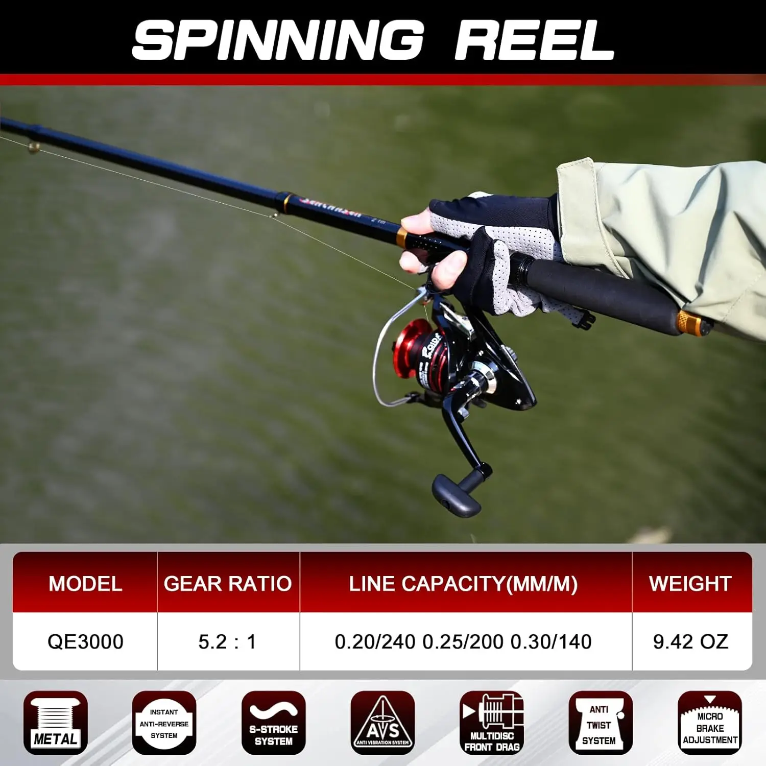 مجموعة صنارة صيد السمك من ألياف الكربون تلسكوبية بطول 6.89 قدم مع ملحقات، مجموعة محمولة للصيادين