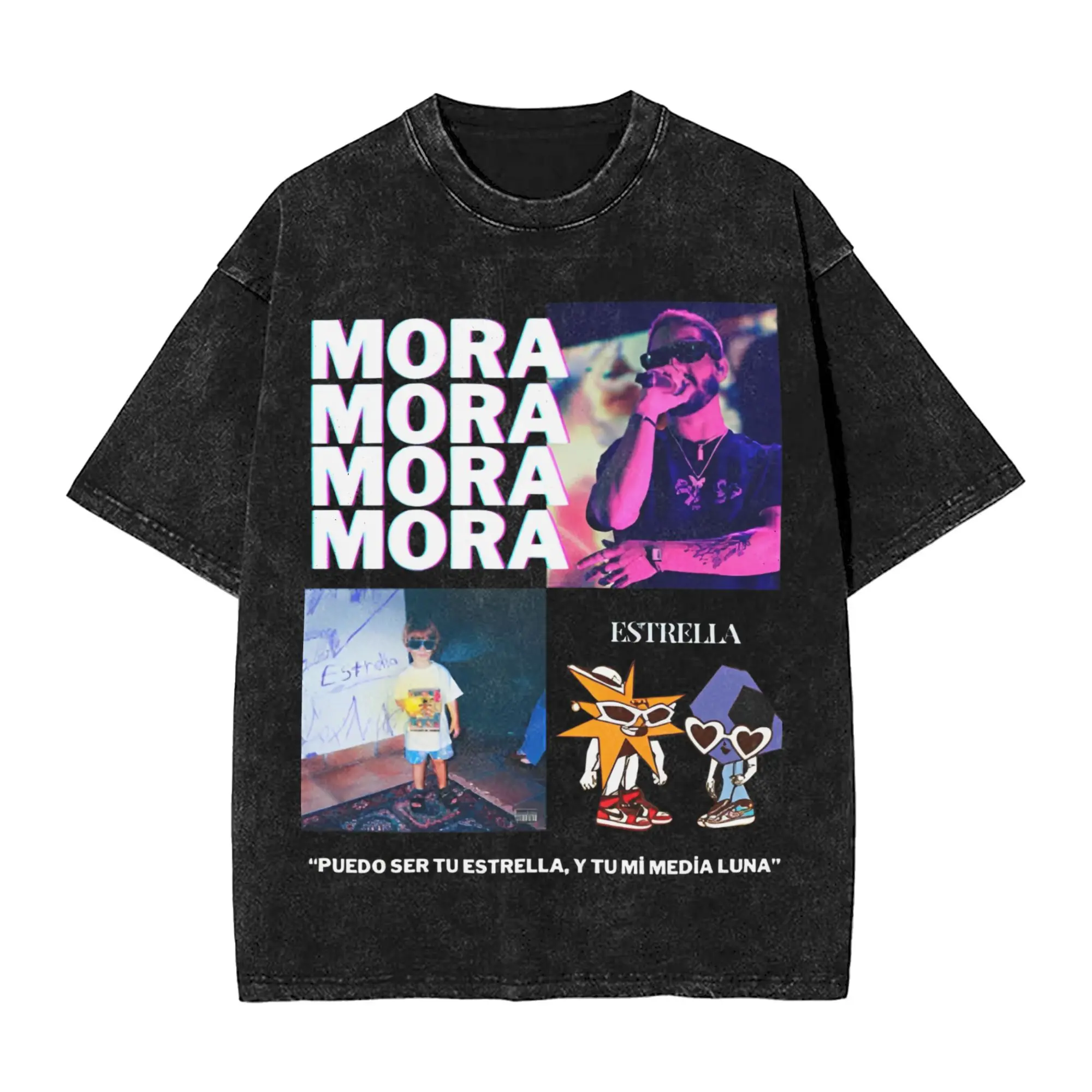 تي شيرت رجالي مغني الراب MORA MICRODOSIS ألبوم جولة 2025 غسلها تي شيرت موضة الصيف تي شيرت الشارع الشهير مطبوعة بلايز رائجة البيع