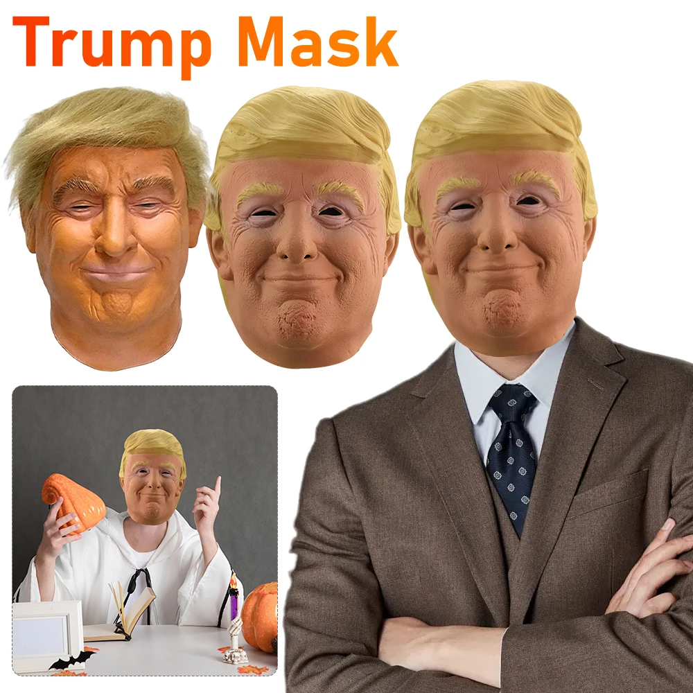 Masques de célébrités réalistes d'Halloween, masque de candidat présidentiel, masques de fête Donald Trump, équipement de sauna en latex, accessoires de spectacle de théâtre de Rh