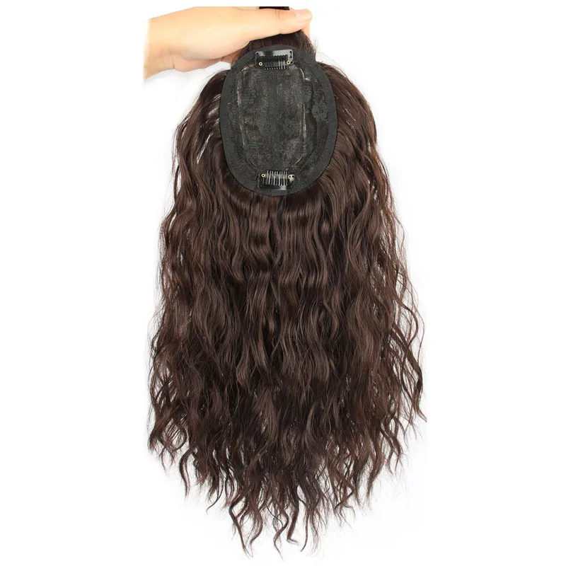 

Женский парик из синтетических волос средней длины, имитирующий натуральные кудри, для маскировки седины