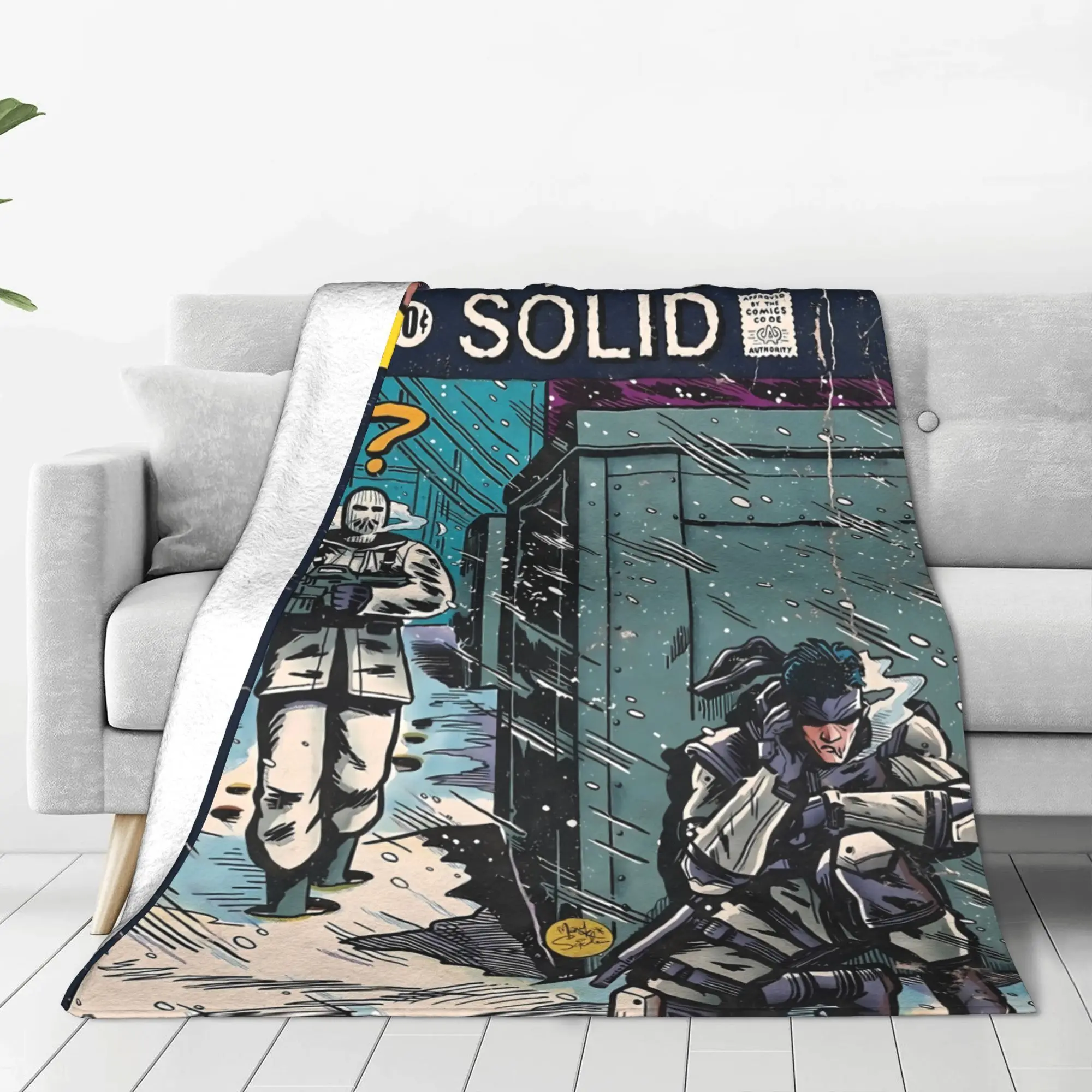 Metal Gear Solid  Game  Blanket Quality Warm Soft  Bedding Throws Winter Kids Couch Bed Pattern Bedspread