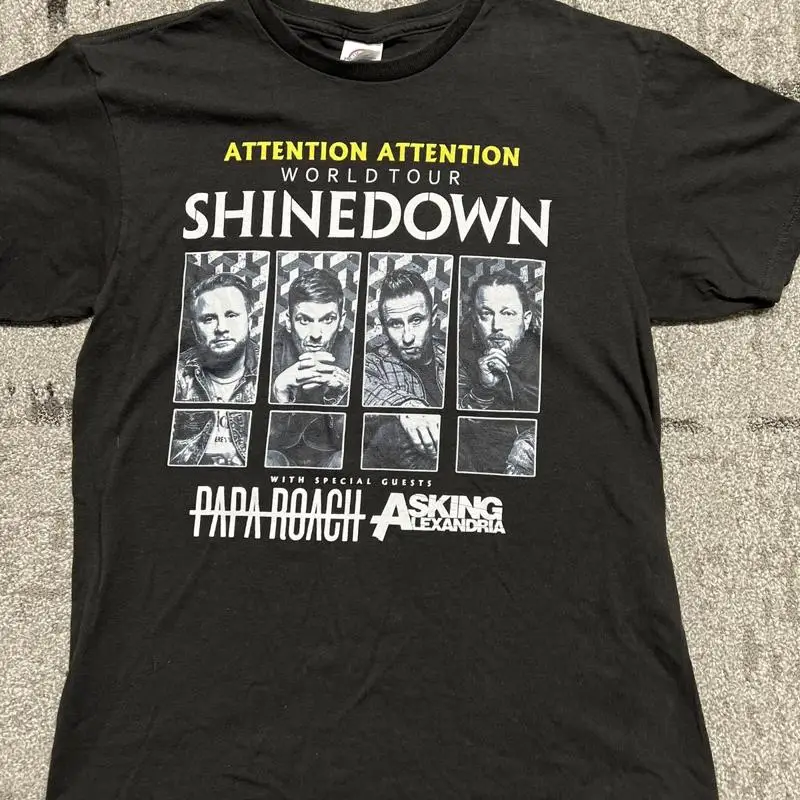 Shinedown Attention Attention Tour 2019 Shirt Papa Roach Asking Alexandria Sz M