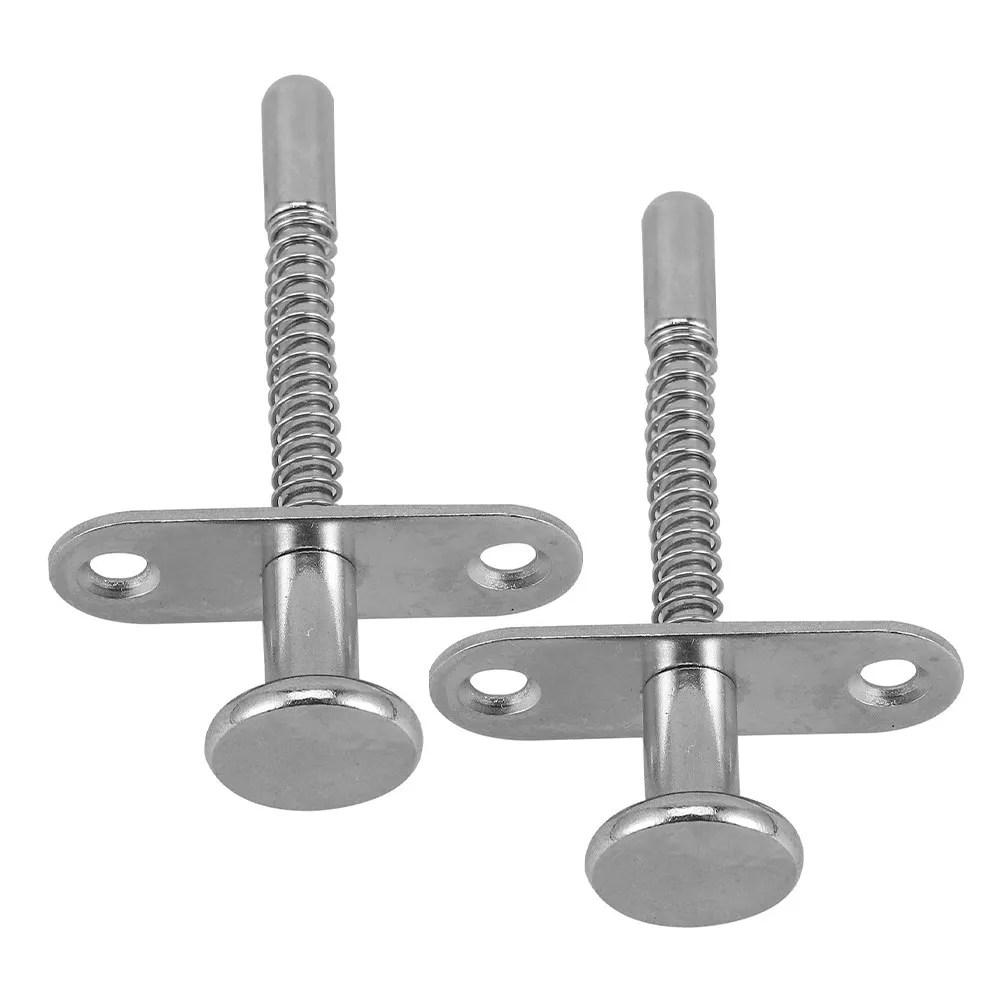2pcs Spring Loaded Plunger Latch For Baby Crib Heavy Duty Adjustable Cot Safety Lock Professional Crib Parts Furniture Latch