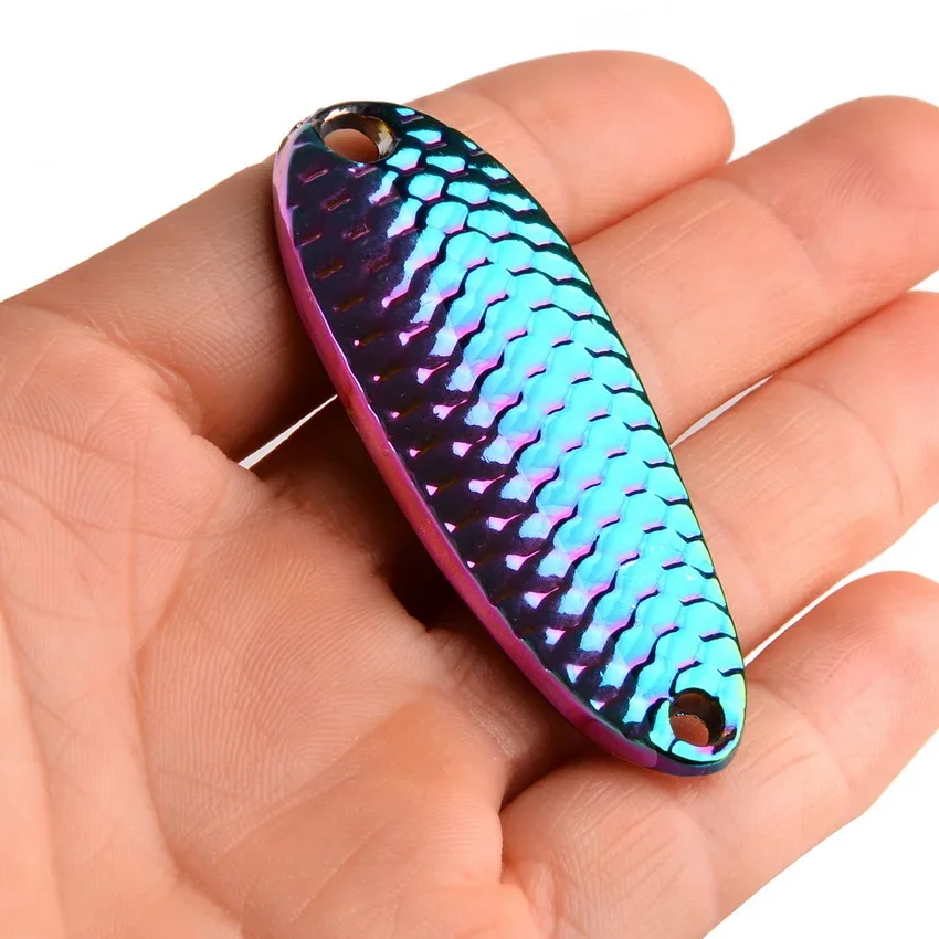 1pcs Metal 1.5-20g Colorful Fishing Lures Wobbler Spinner Bait Spoon Artificial Bass Hard Sequin Paillette Metal Steel Hook Lure