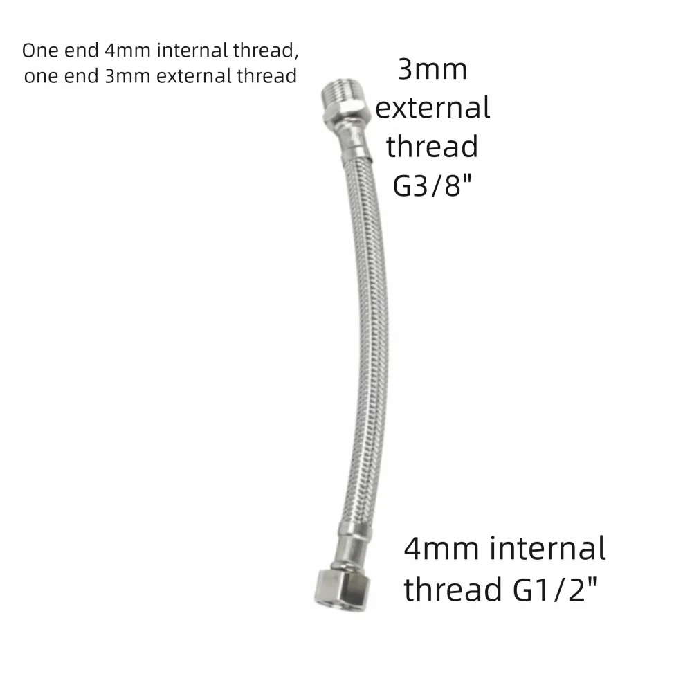 

30/40cm Corrugated Water Hose Explosion-proof Stainless Steel Hot and Cold Water Faucet Inlet Hose Large Flow Bath Connect Pipe