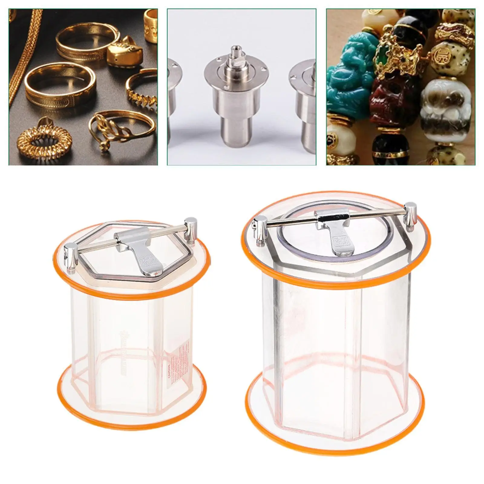 Jewelry Polisher Barrel Replacement Acrylic Polishing Bucket Spare Parts for Jewelry Rolling Machine Tool