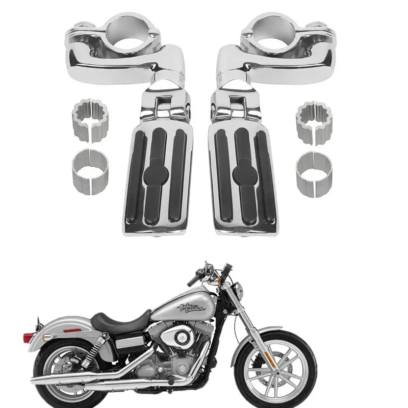 For Harley Dyna Super Wide Glide Universal Motorcycle 22/25/32/35mm Footpeg Pegs Mounting  Acsessories Bracket