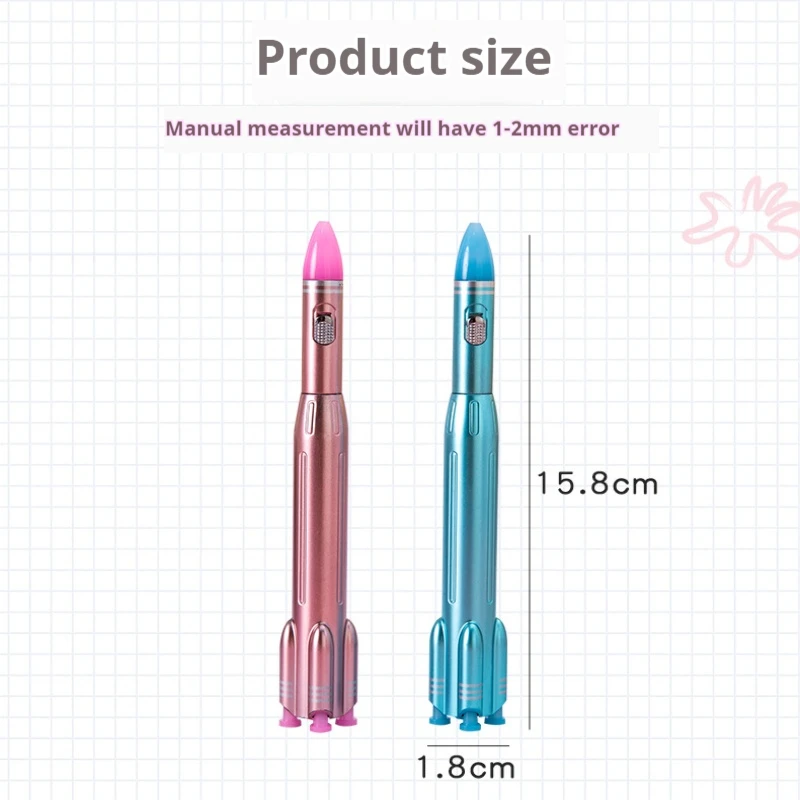 Imagem -04 - Criativa Starship Gel Pen com Luz Forma de Foguete Colorido Adequado para Estudantes de Escritório Professores Casamento Natal 10 Pcs