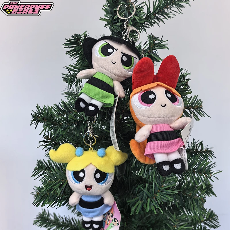 مجموعة زينة معلقة للفتيات من Powerpuff مقاس 12 سم، فقاعات زهرة، زينة عيد الميلاد