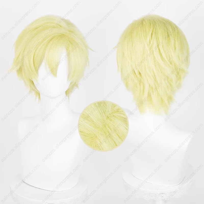 Tamaki Suoh Wig Cosplay 30cm, rambut halus pendek, Wig sintetis tahan panas