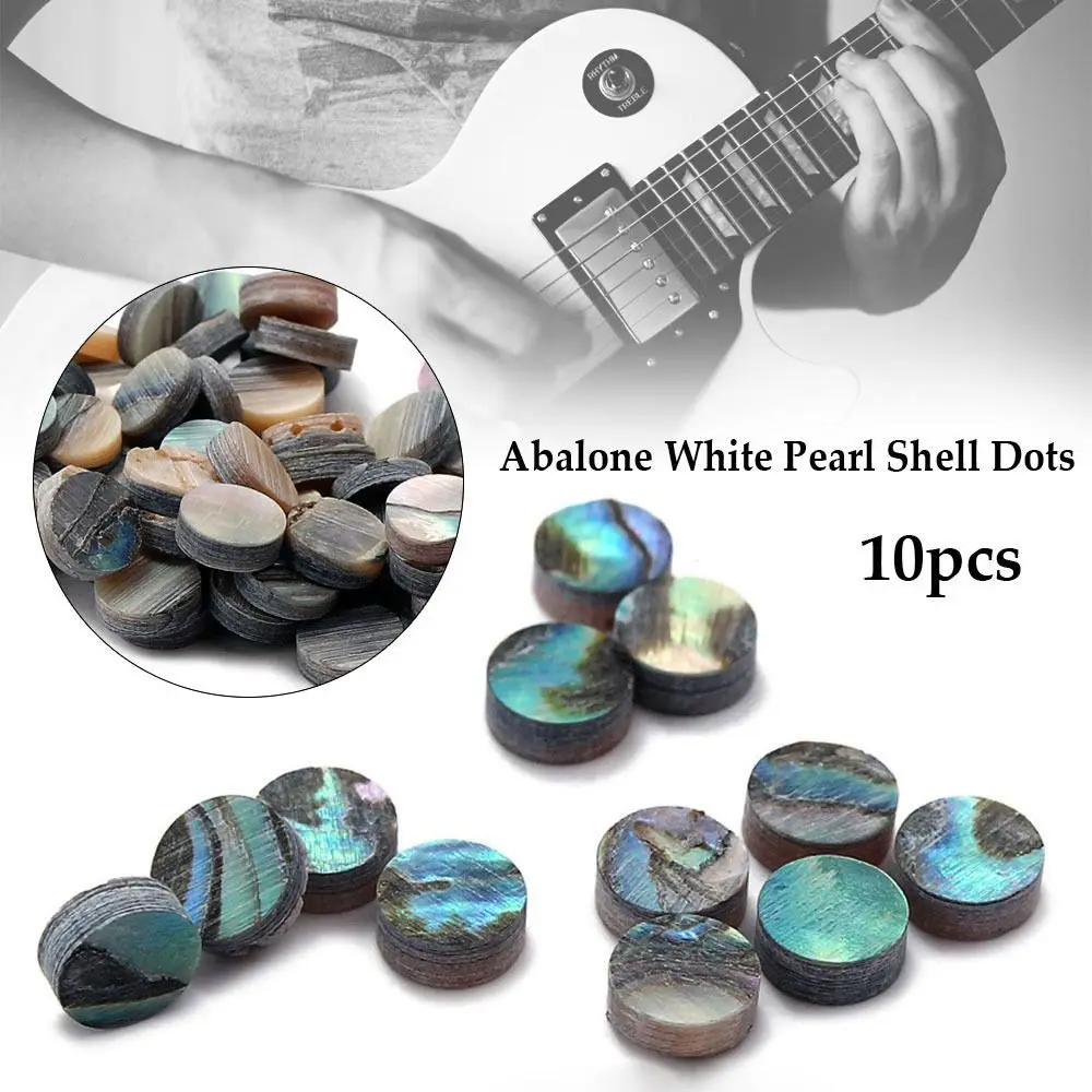 Parts White Colourful Guitar Fretboard Fingerboard Pearl Shell Dots Punctuation Point Abalone Dots Abalone Inlay Dots