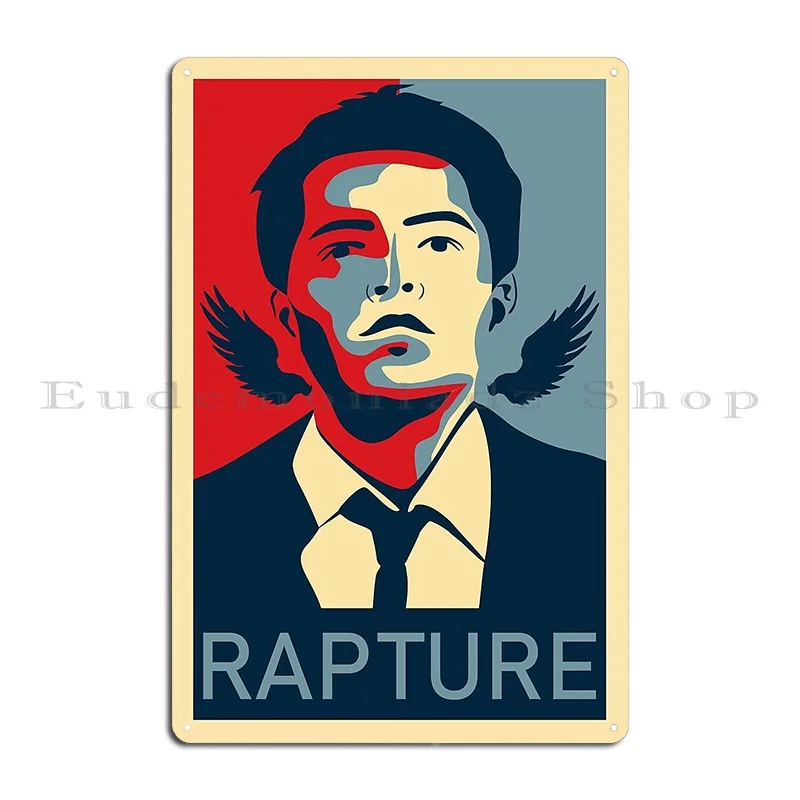 Castiel Rapture Supernatural Pomeranianshop Metal Sign Create Poster Wall Decor Decoration Classic Tin Sign Poster