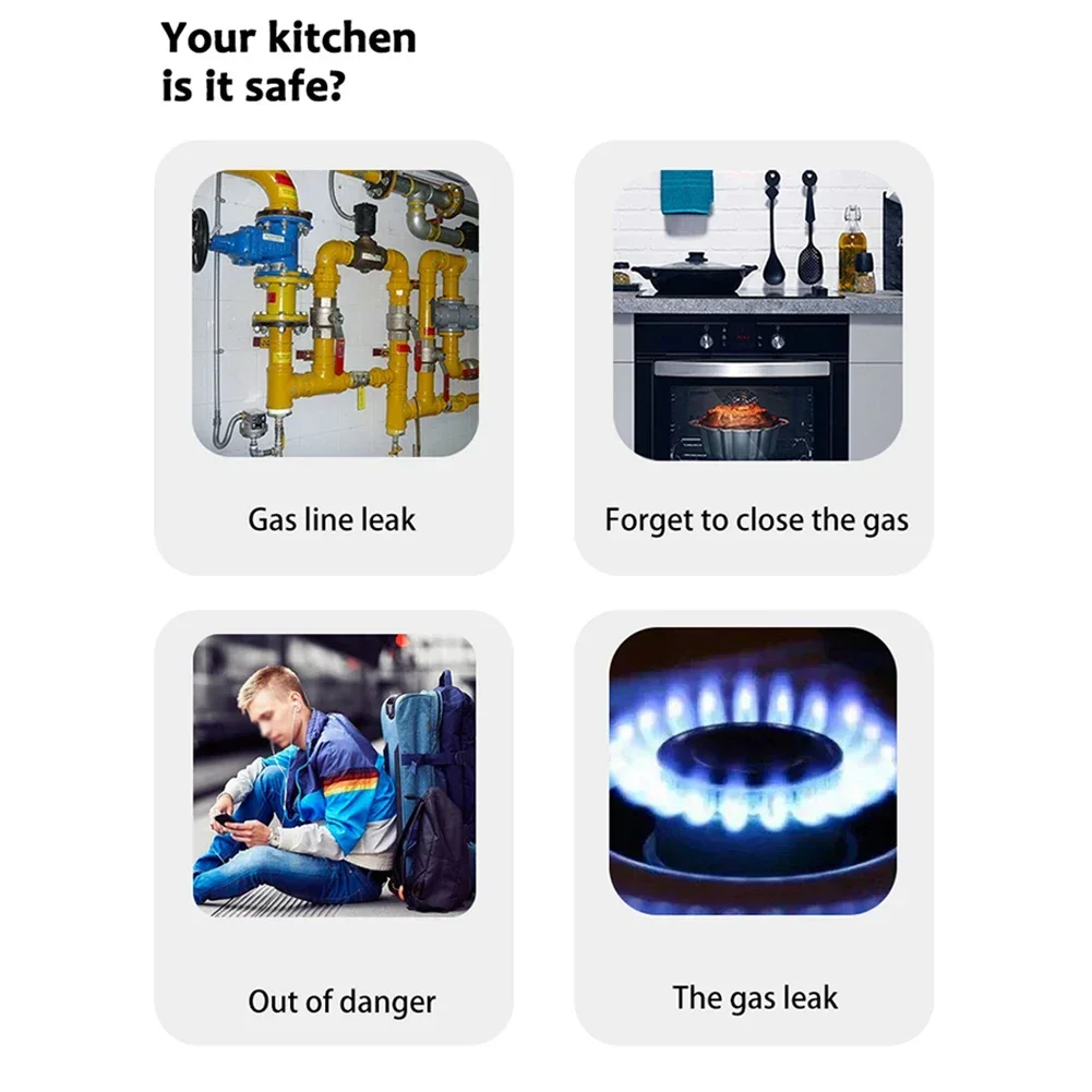 Smart Life Tuya Wifi Gaslek Sensor Led Display Scherm Brandbaar Smart Home Smart Lpg Gas Alarm Temperatuurdetector